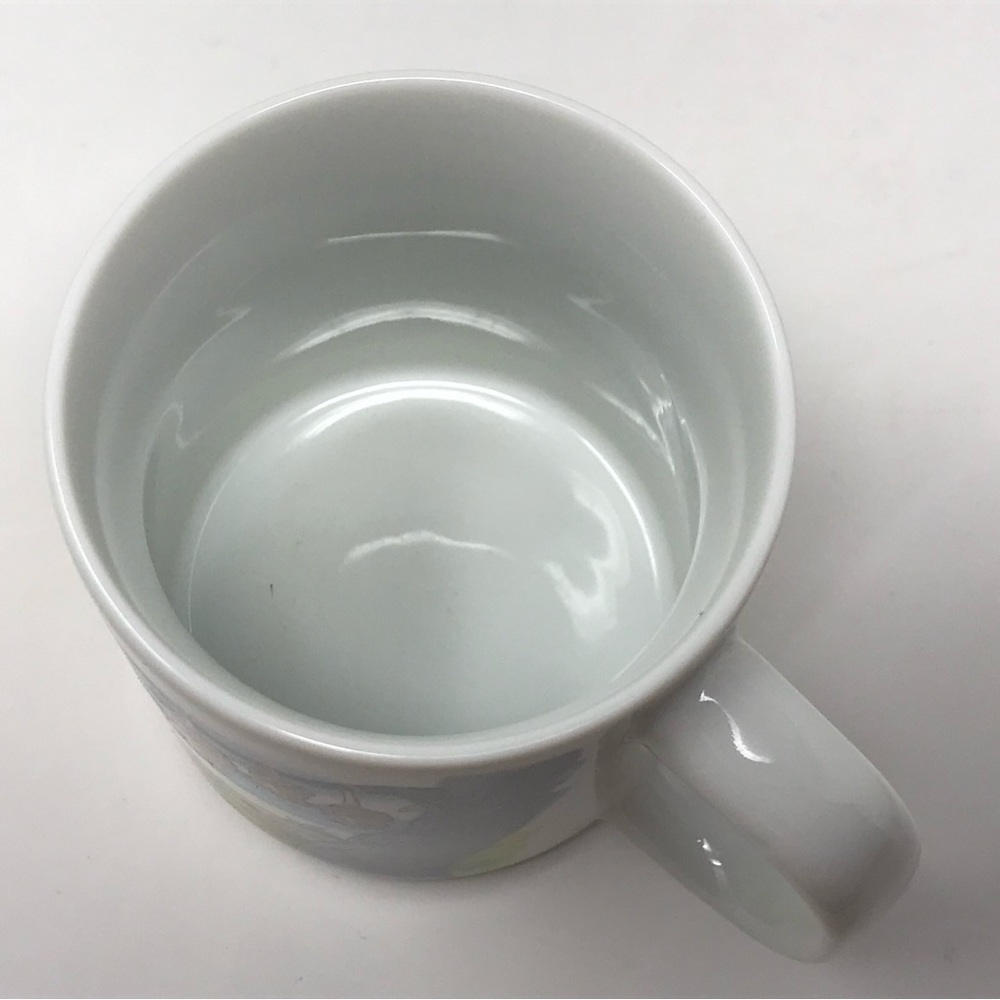 Vintage Disneyland Walt Disney World Bambi Thumper Flower Owl Mug Blue Rim - Picture 7 of 9